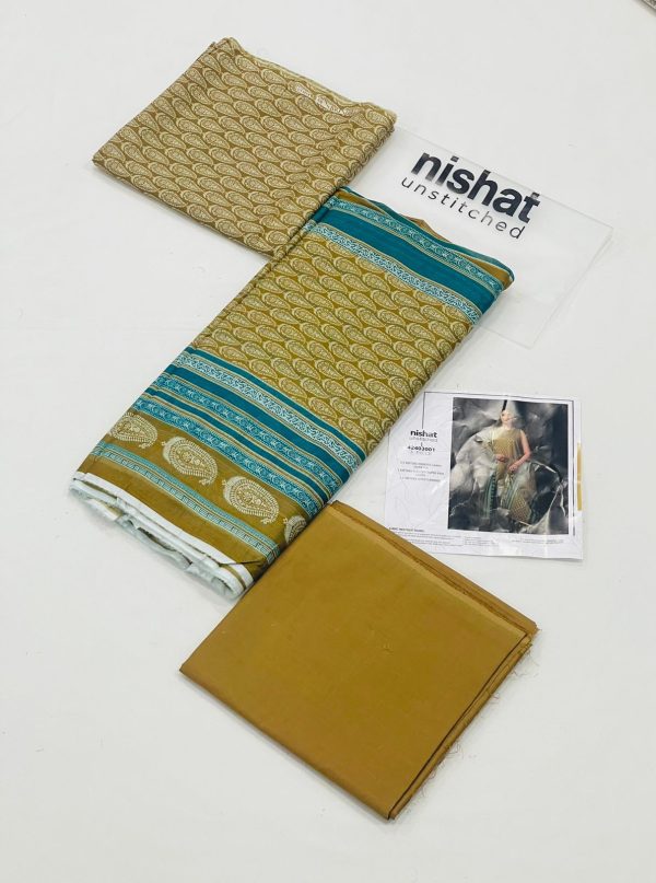 Nishat 3 Pc Printed Lawn